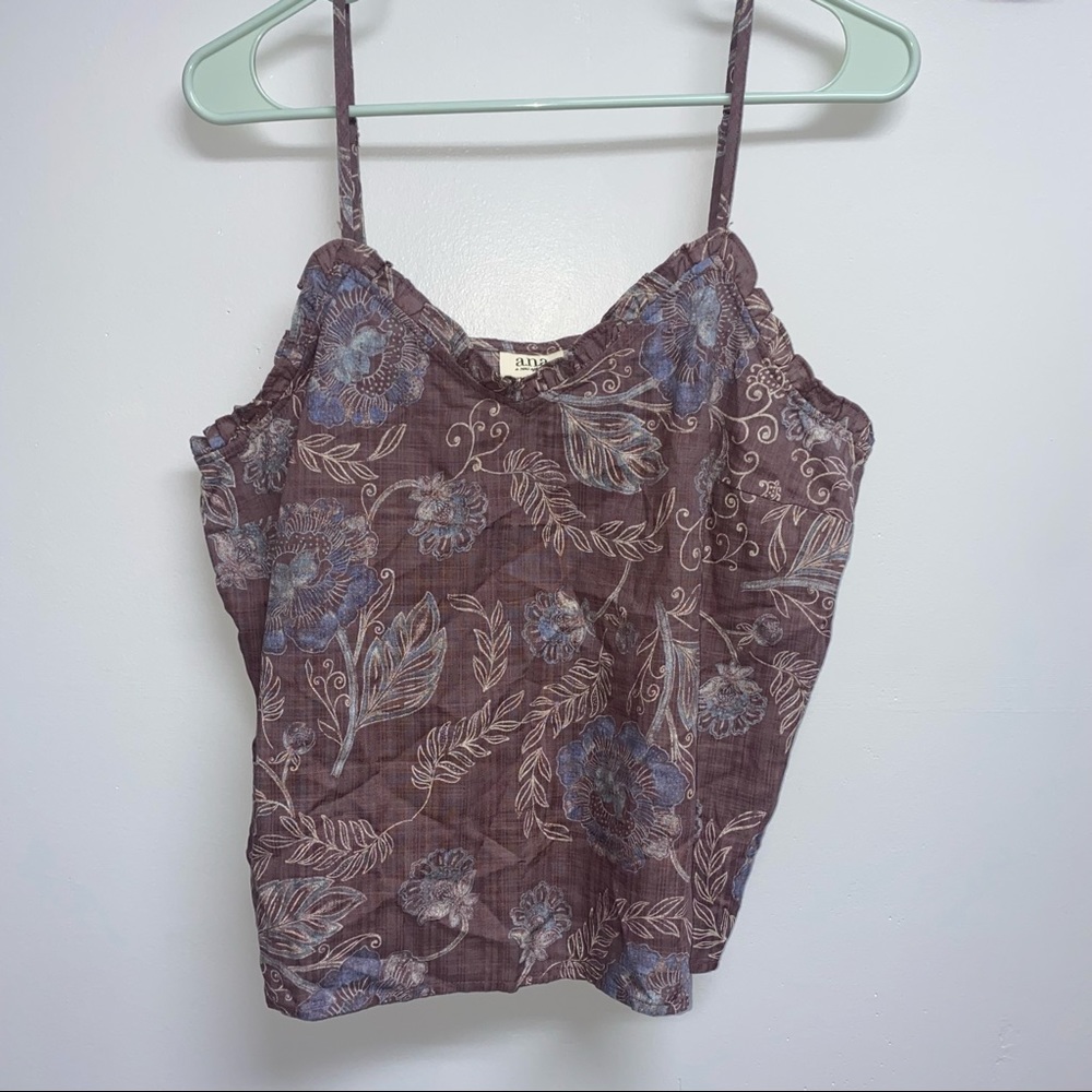 Ana sweetheart neck sleeveless tank top nova floral women’s size L